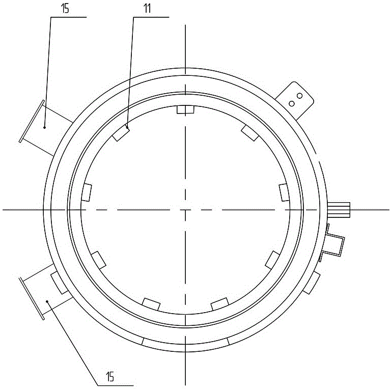 Rapid cooling furnace body of a horizontal diffusion furnace