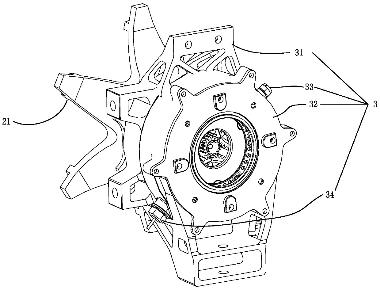 A wheel-side planetary gear reduction device for electric formula racing car