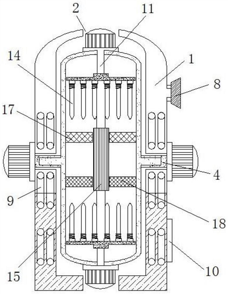 A flip-type uniform hot-melt device for processing pig iron castings