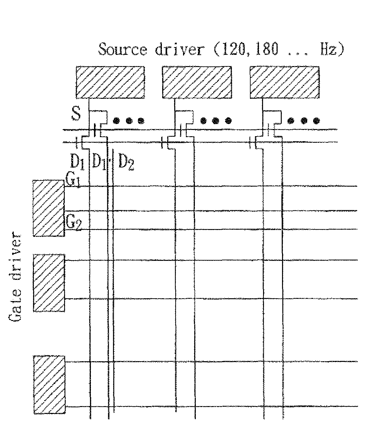 Driving device for quickly changing the gray level of the liquid crystal display and its driving method