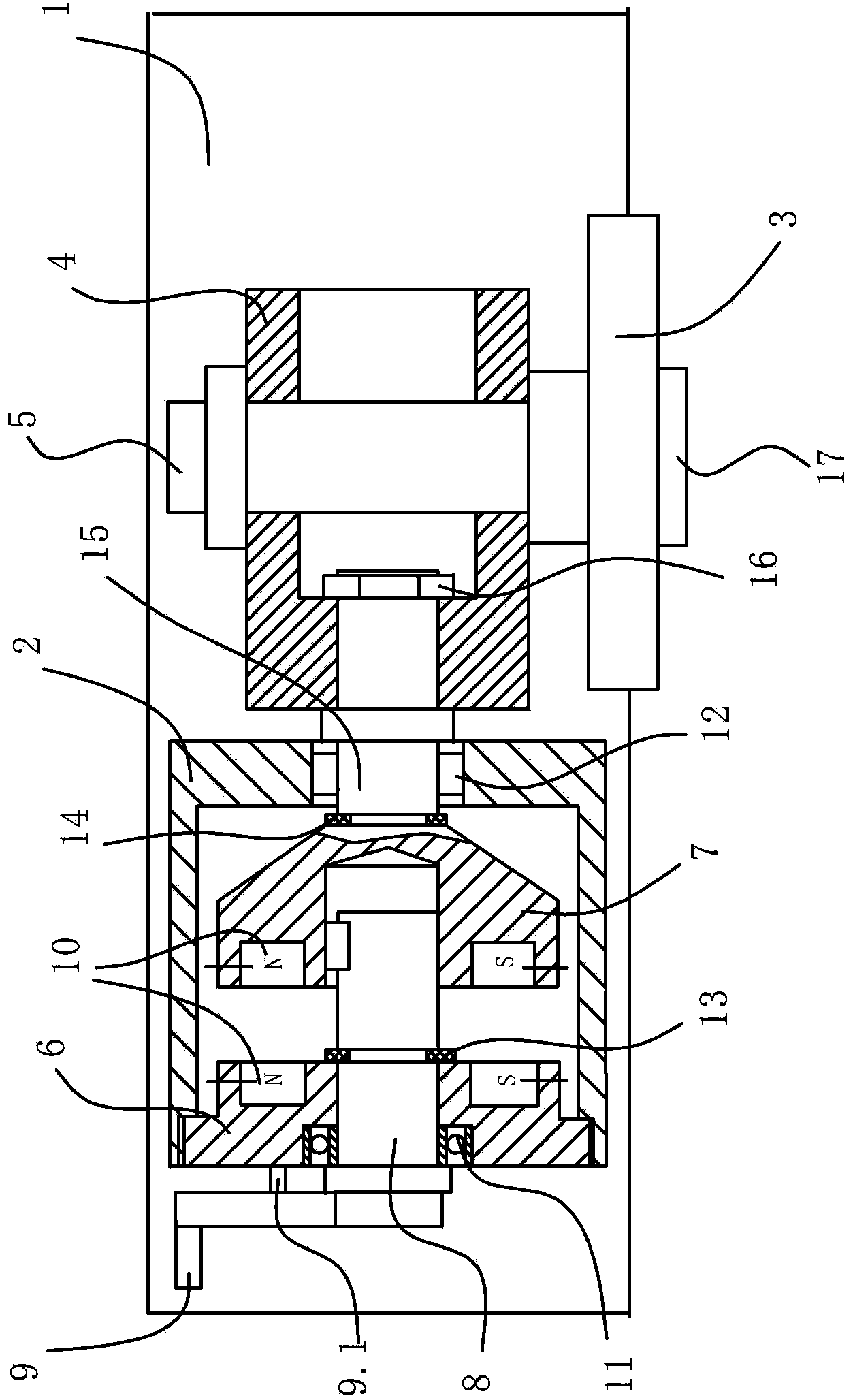 Tensioning device of underwater diamond wire sawing machine
