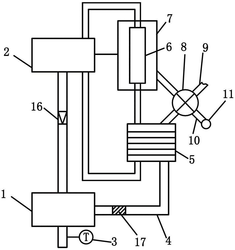 A composite system composed of a gas water heater and an air source heat pump