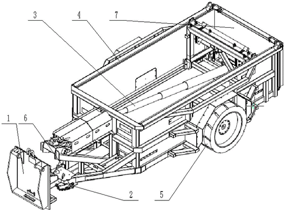 Quick-changing tipping trailer for thin seam