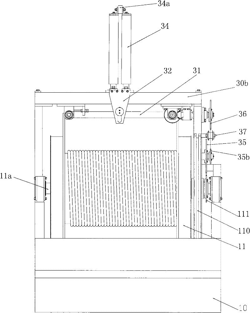 Intelligent winch type pulling oil production system