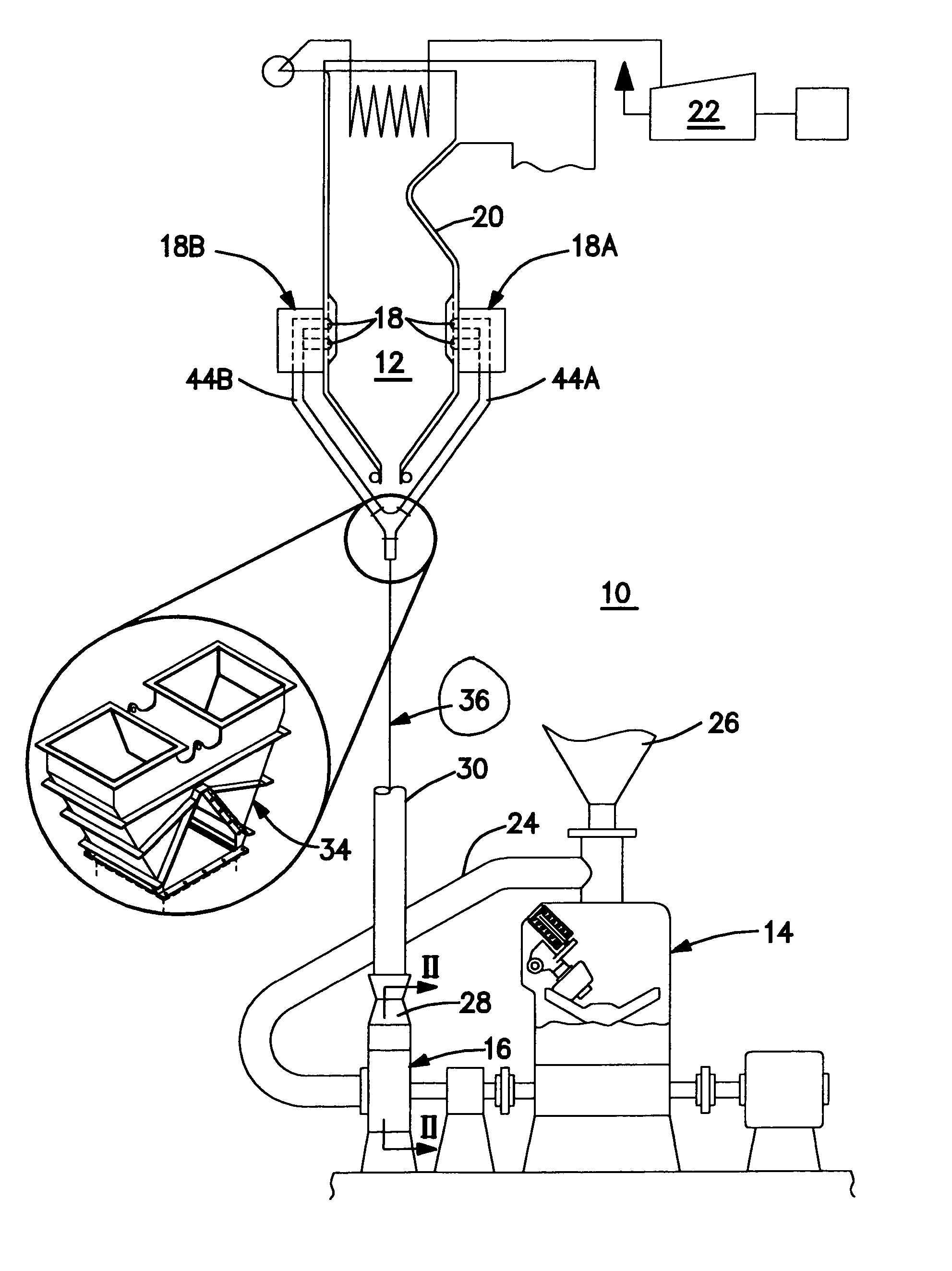 Riffle distributor assembly for a fossil fuel fired combustion arrangement