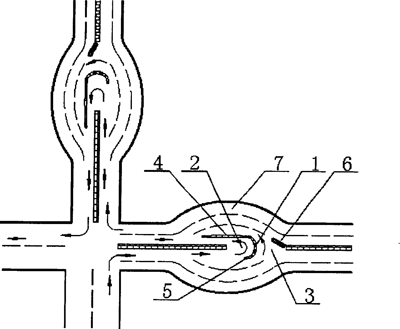 Method for solving motor vehicle turning left at crossroad