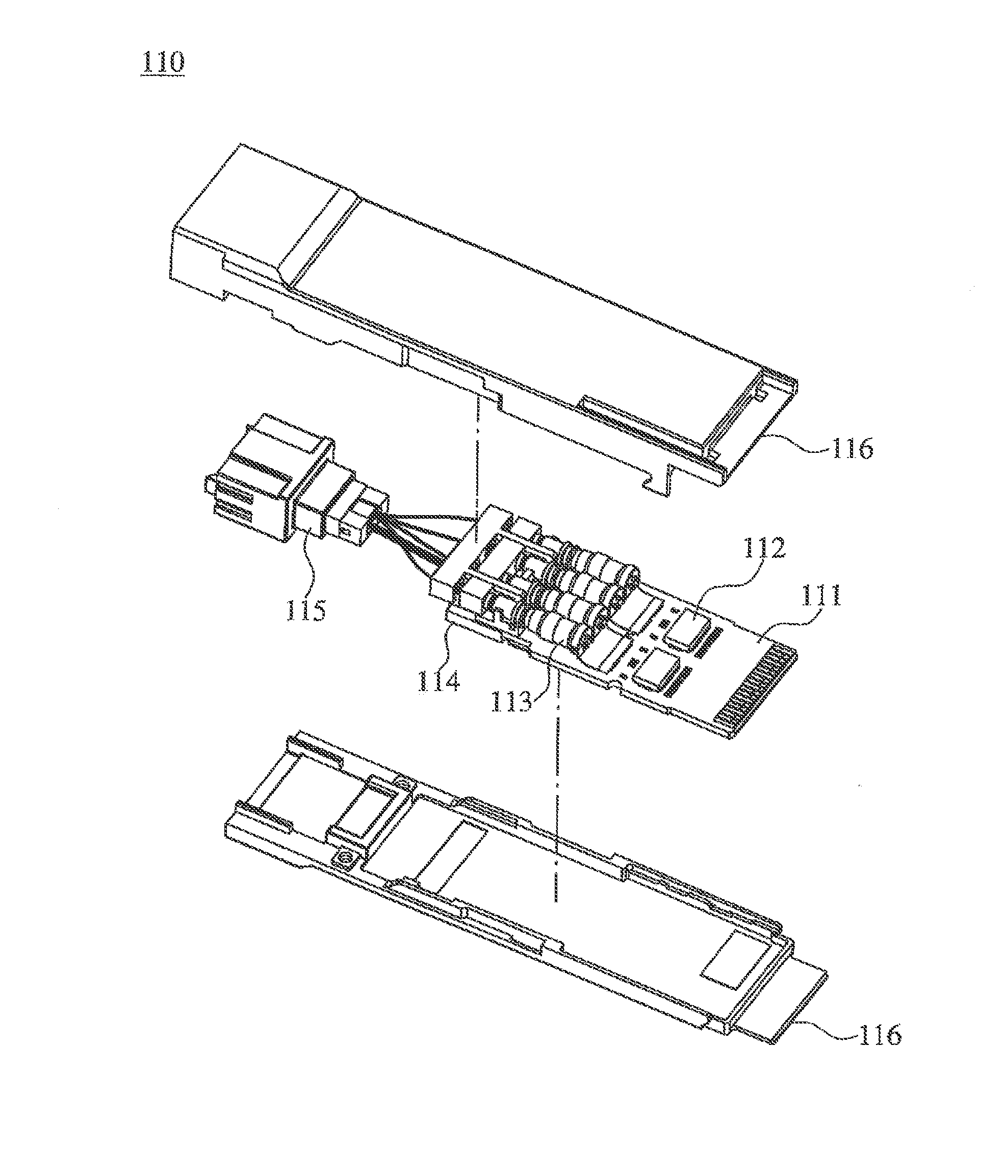 Optical transceiver module and optical cable module