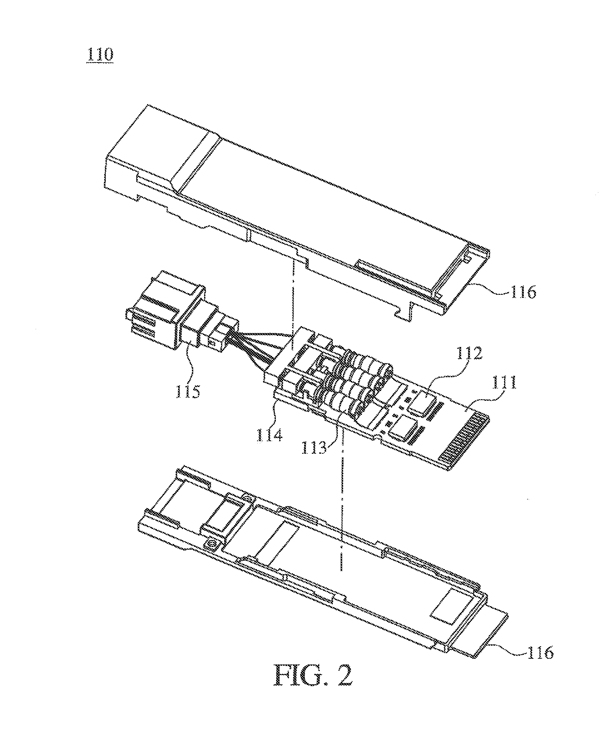 Optical transceiver module and optical cable module