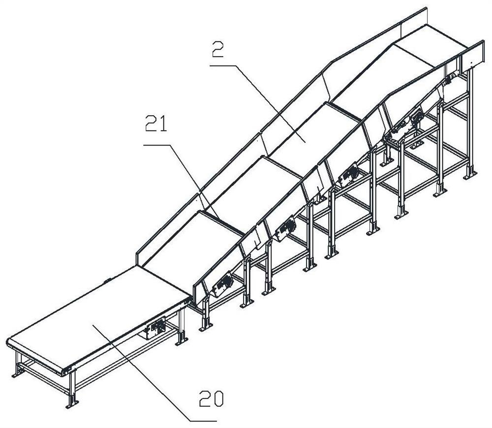 Parcel splitting, re-packaging and conveying method