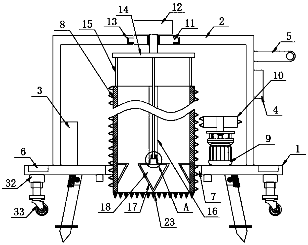 Seedling extracting device for oil peony