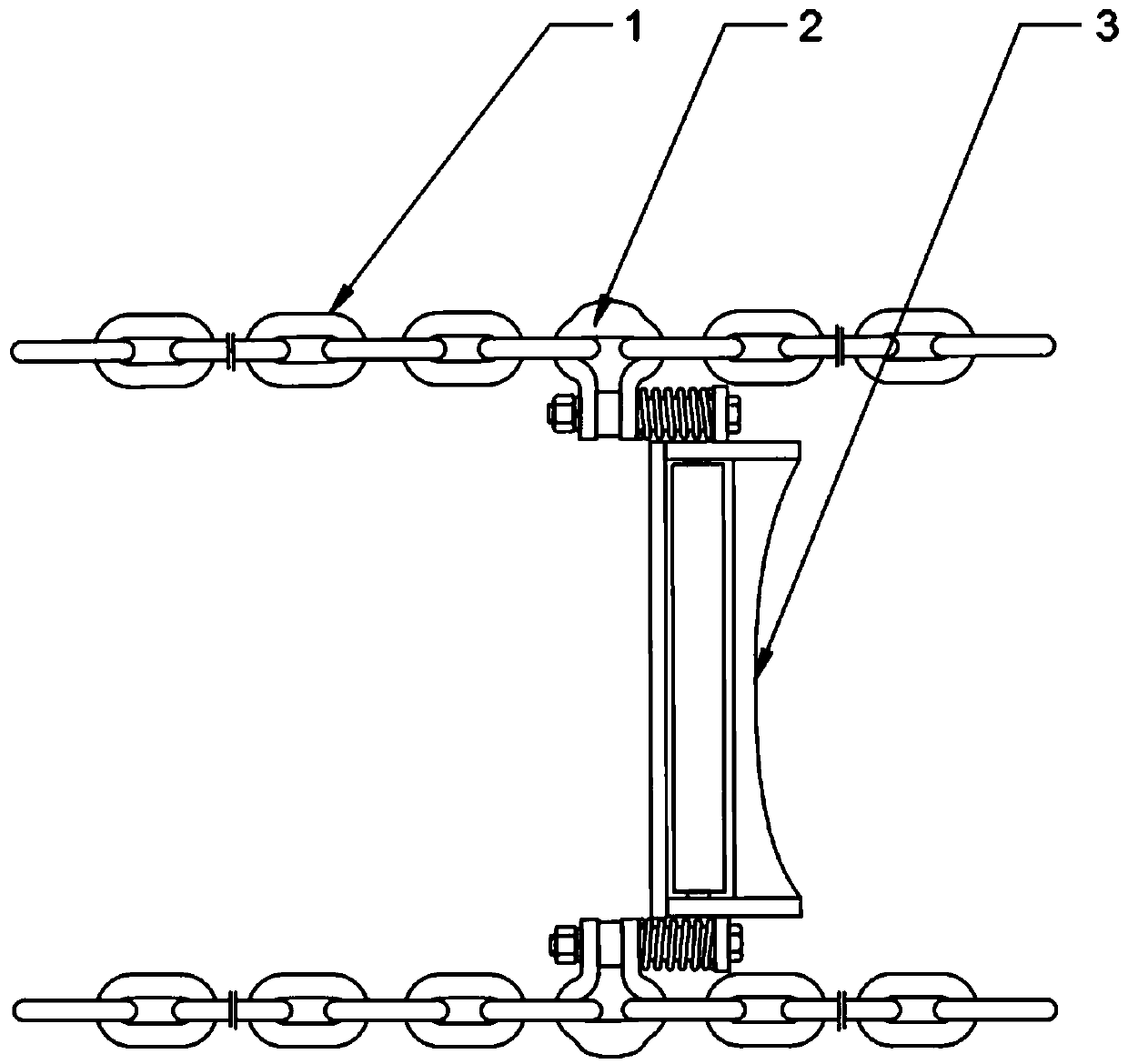 Side double-chain scraper blade for mining scraper conveyer