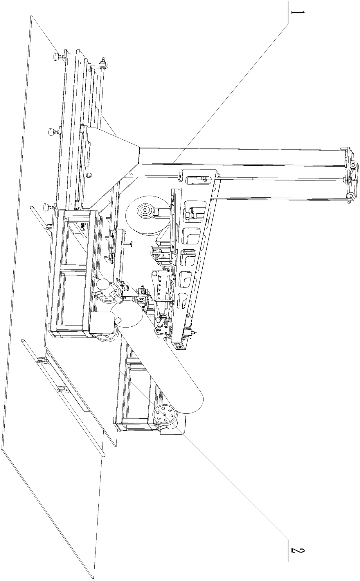 Continuous fiber winding station for large-diameter PE fiber-reinforced pipe