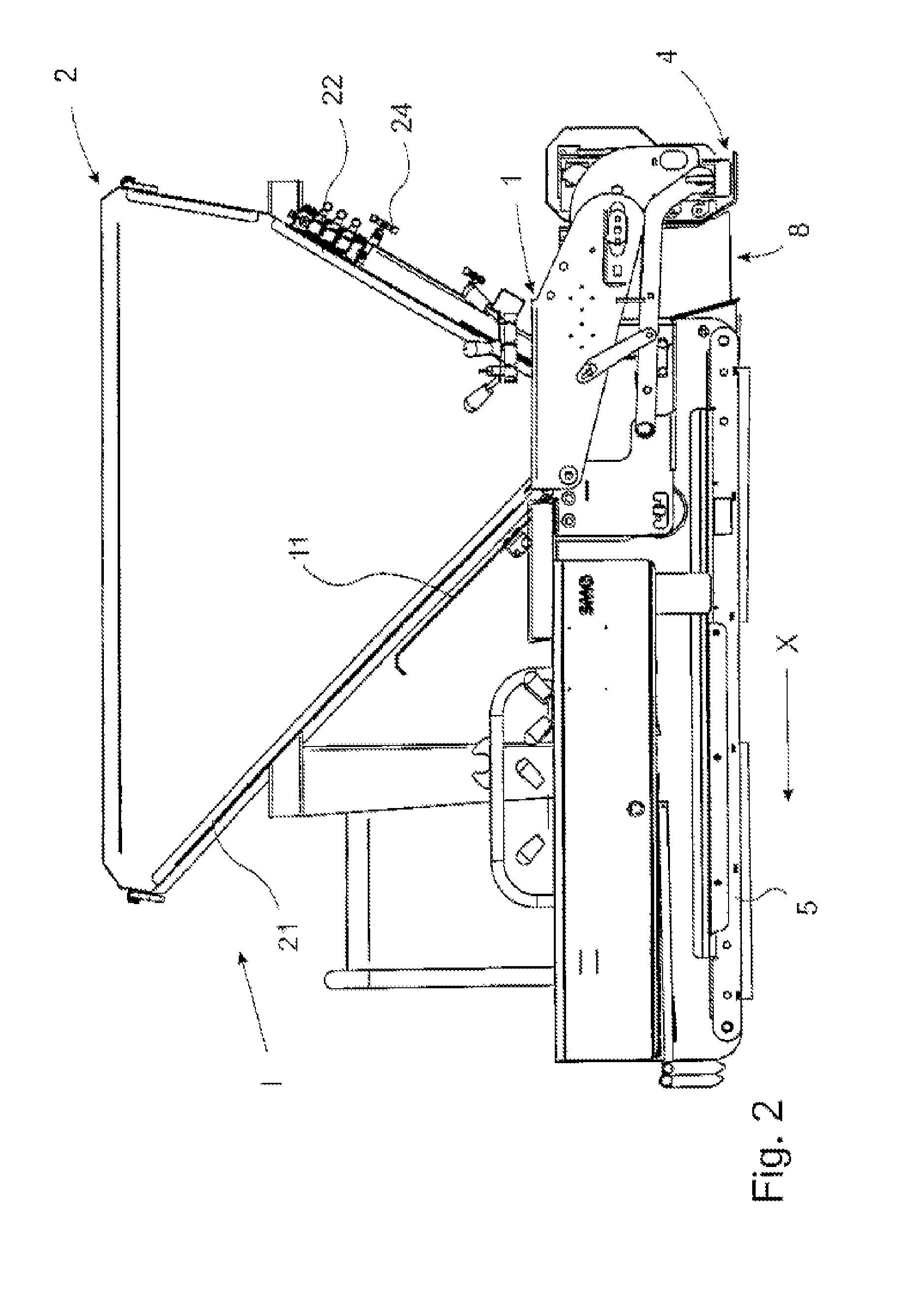 Paving machine with a storage container