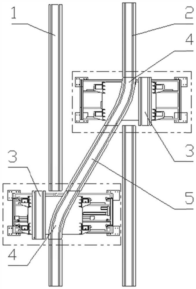 Running system used for multi-car elevator