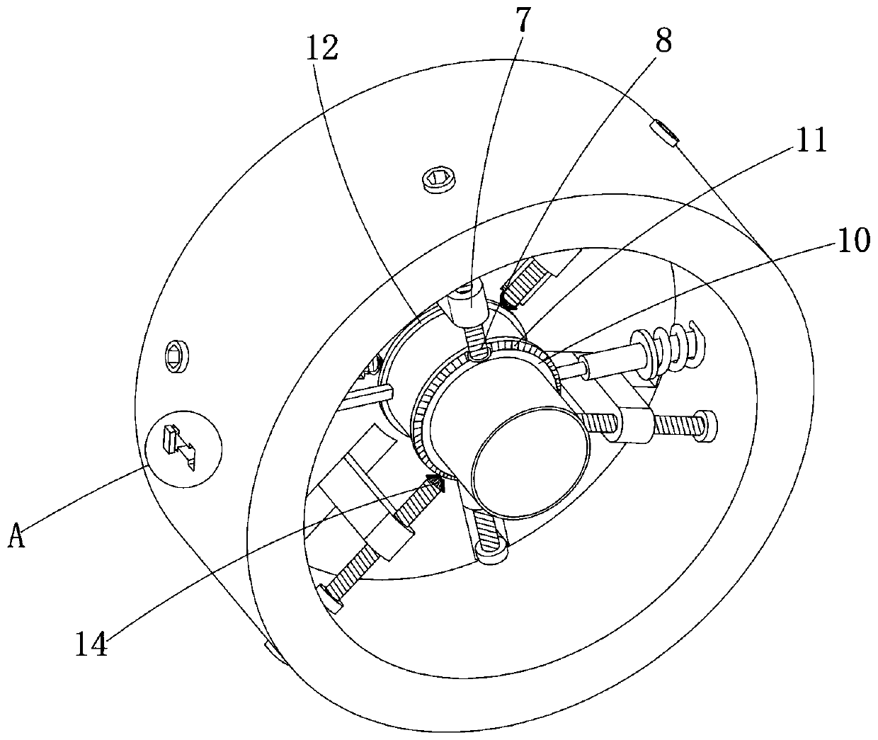 Clamping and positioning mechanism for cutting bearing inner ring