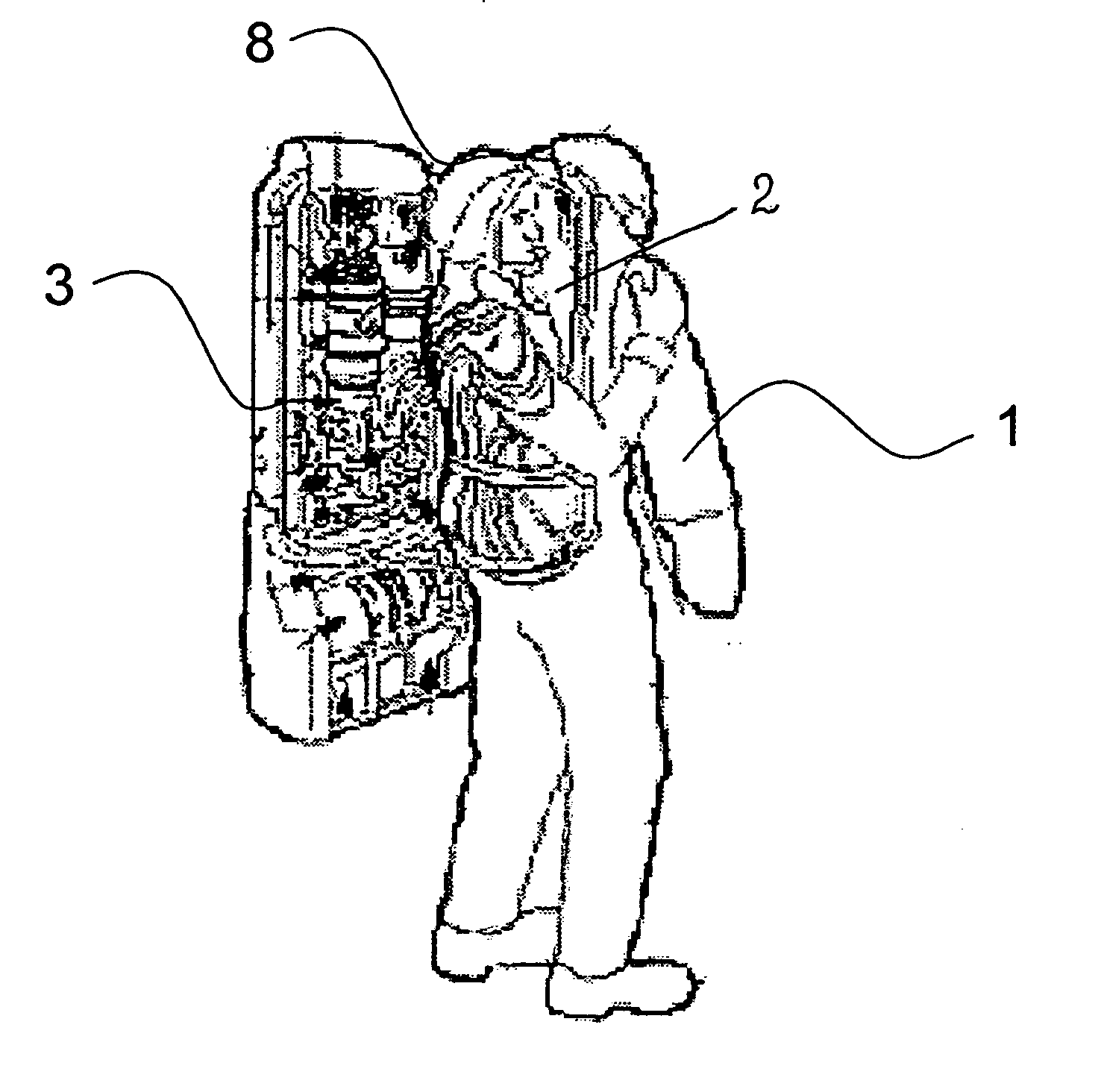 Apparatus and method for putting on a protective suit