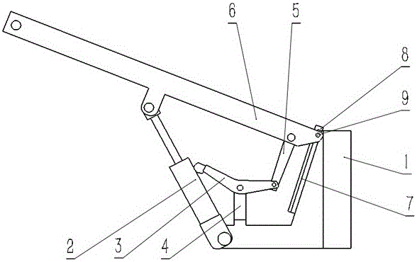 The metamorphic mechanism of the movable fulcrum of the drill arm of the hydraulic drilling rig