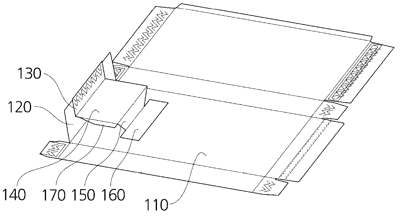 Folding carton having subareas