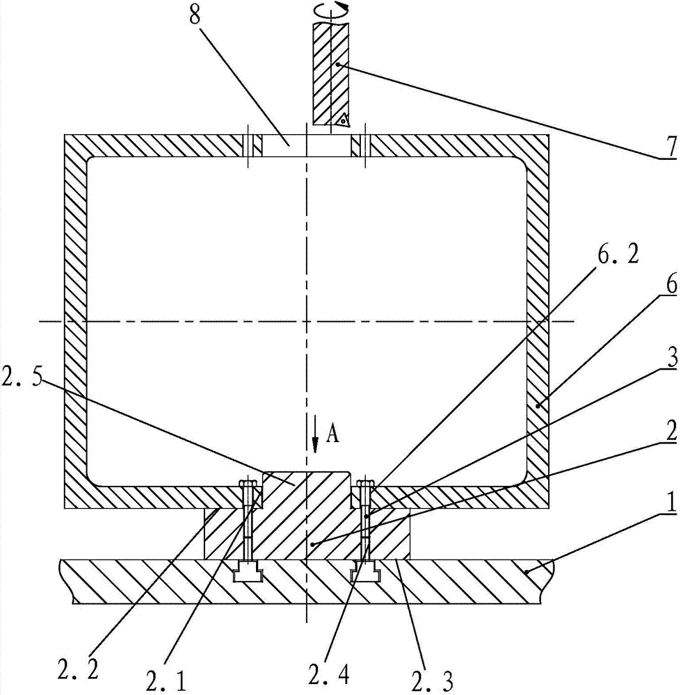 Coaxiality machining device and machining method for high precision rotary frame