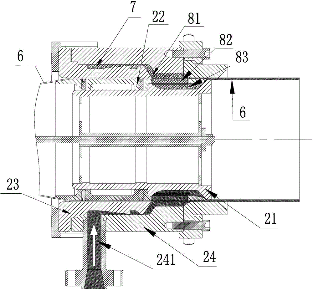 Cladding device used for multilayer composite braided fiber ringlike bands