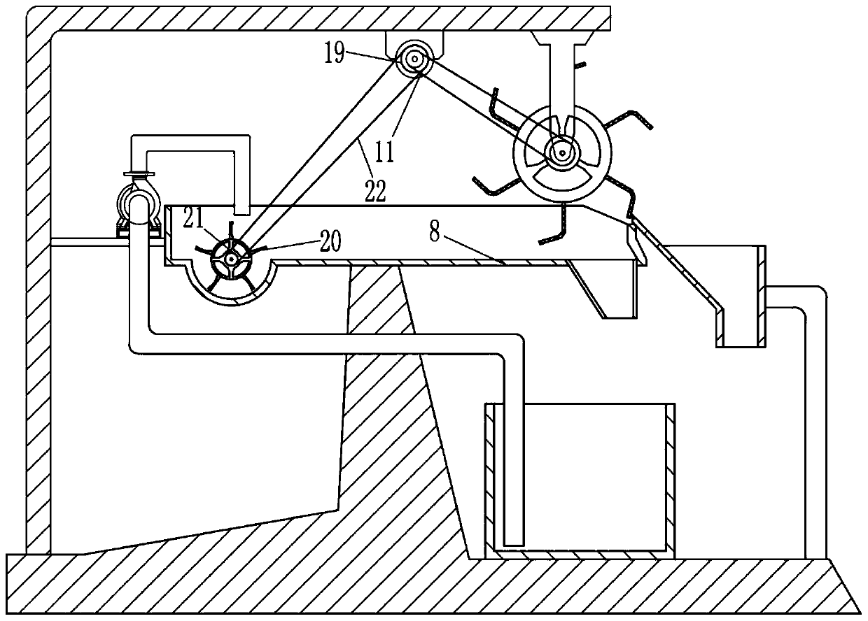 A bean sprouts cleaning and peeling equipment