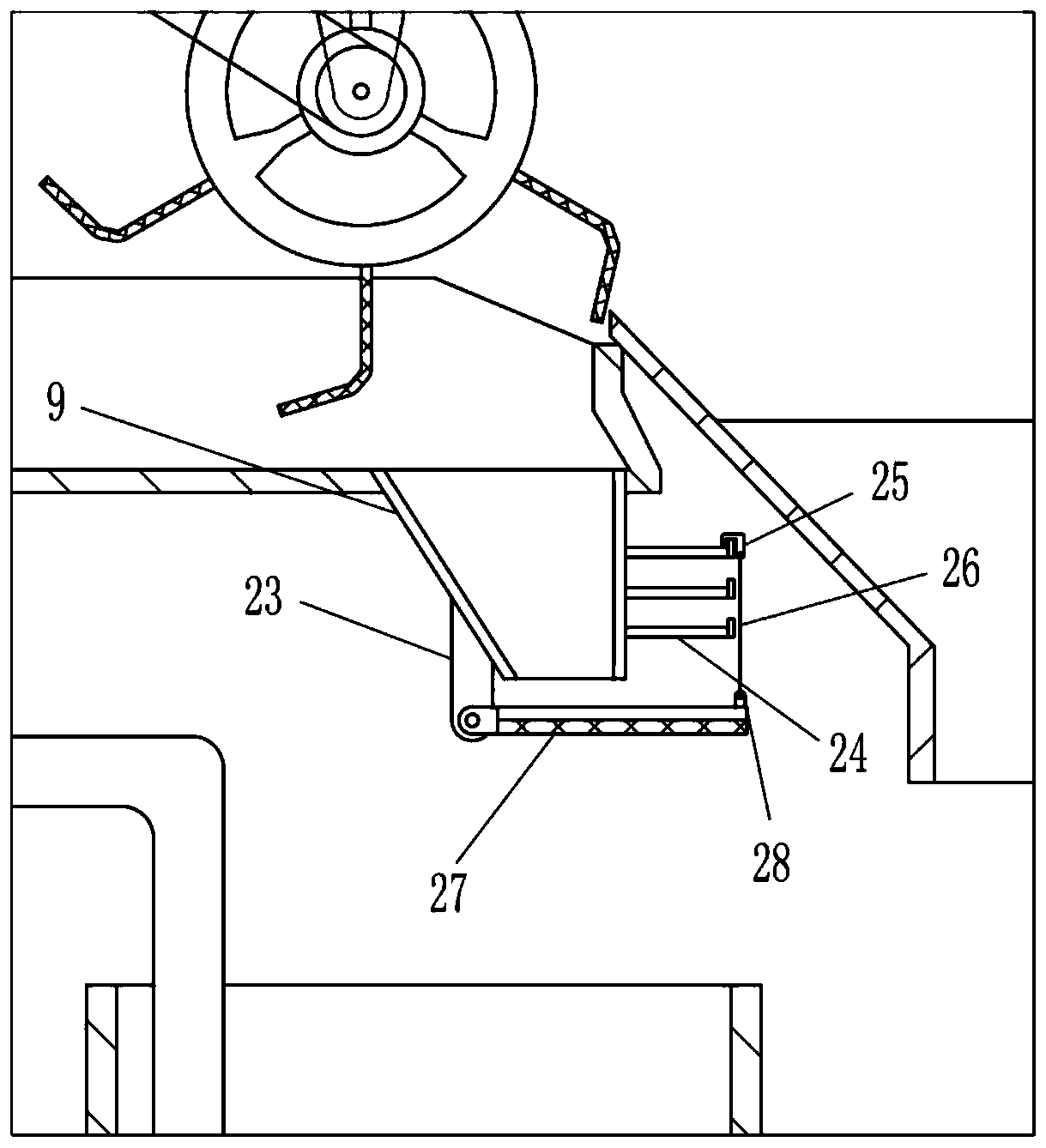 A bean sprouts cleaning and peeling equipment