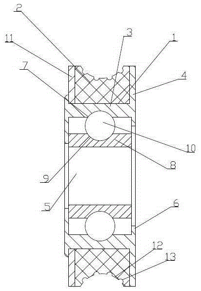 Compartment elevator roller wheel