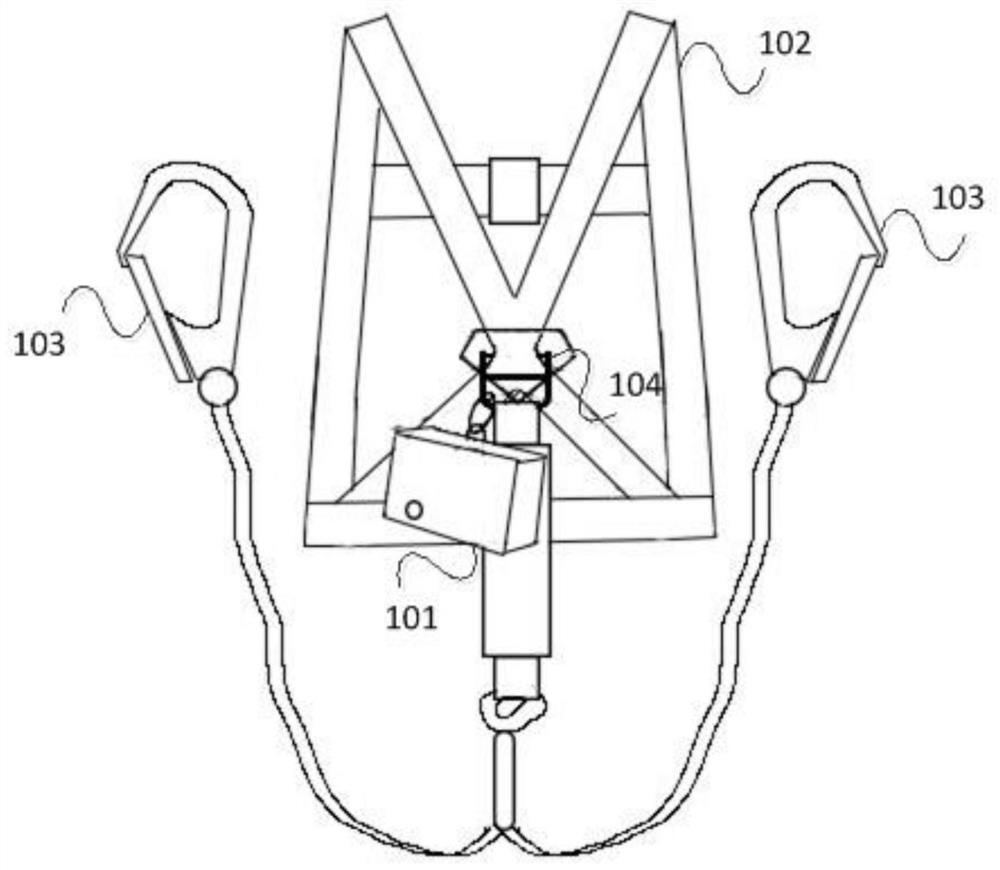 Double-hook safety belt and safety management system