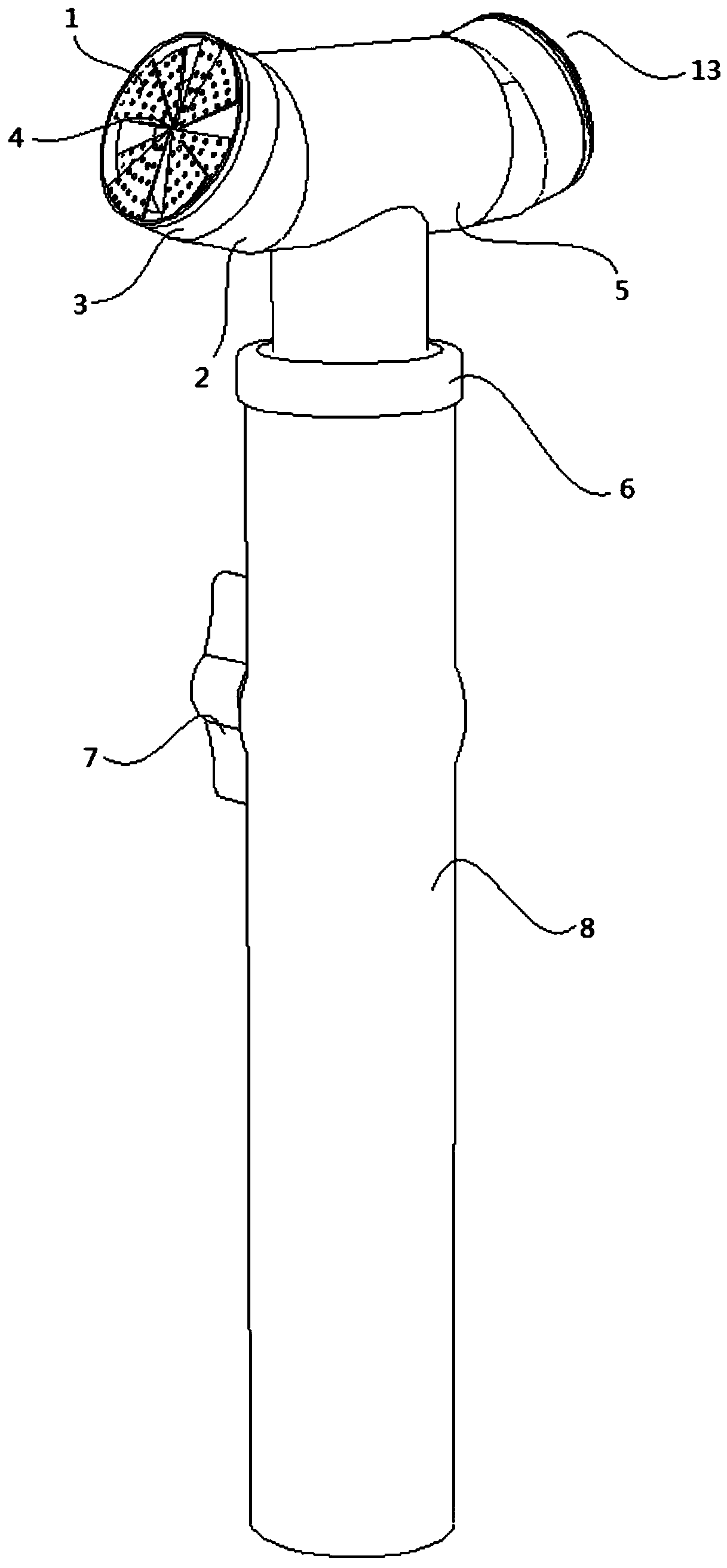Spray irrigation device for agricultural production