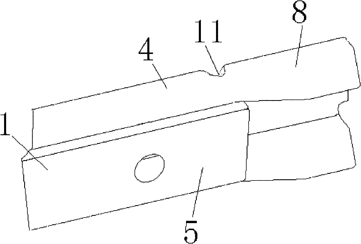 Front connecting structure of vehicle frame