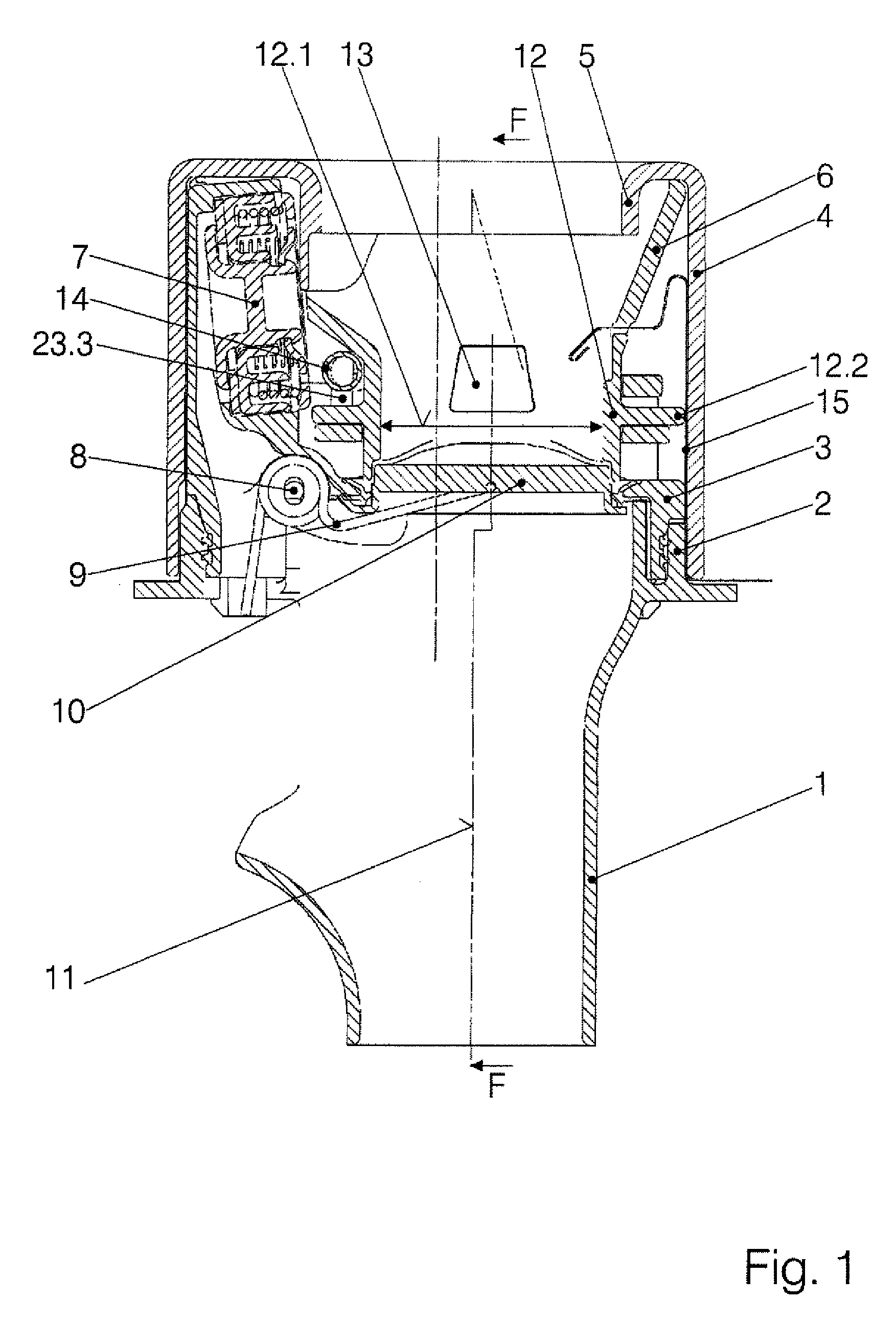 Filler neck of a fuel tank with an arrangement for preventing incorrect fueling