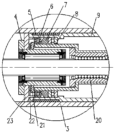 No-clearance rectilinear motion actuator with multiple-stage planetary roller screw pair