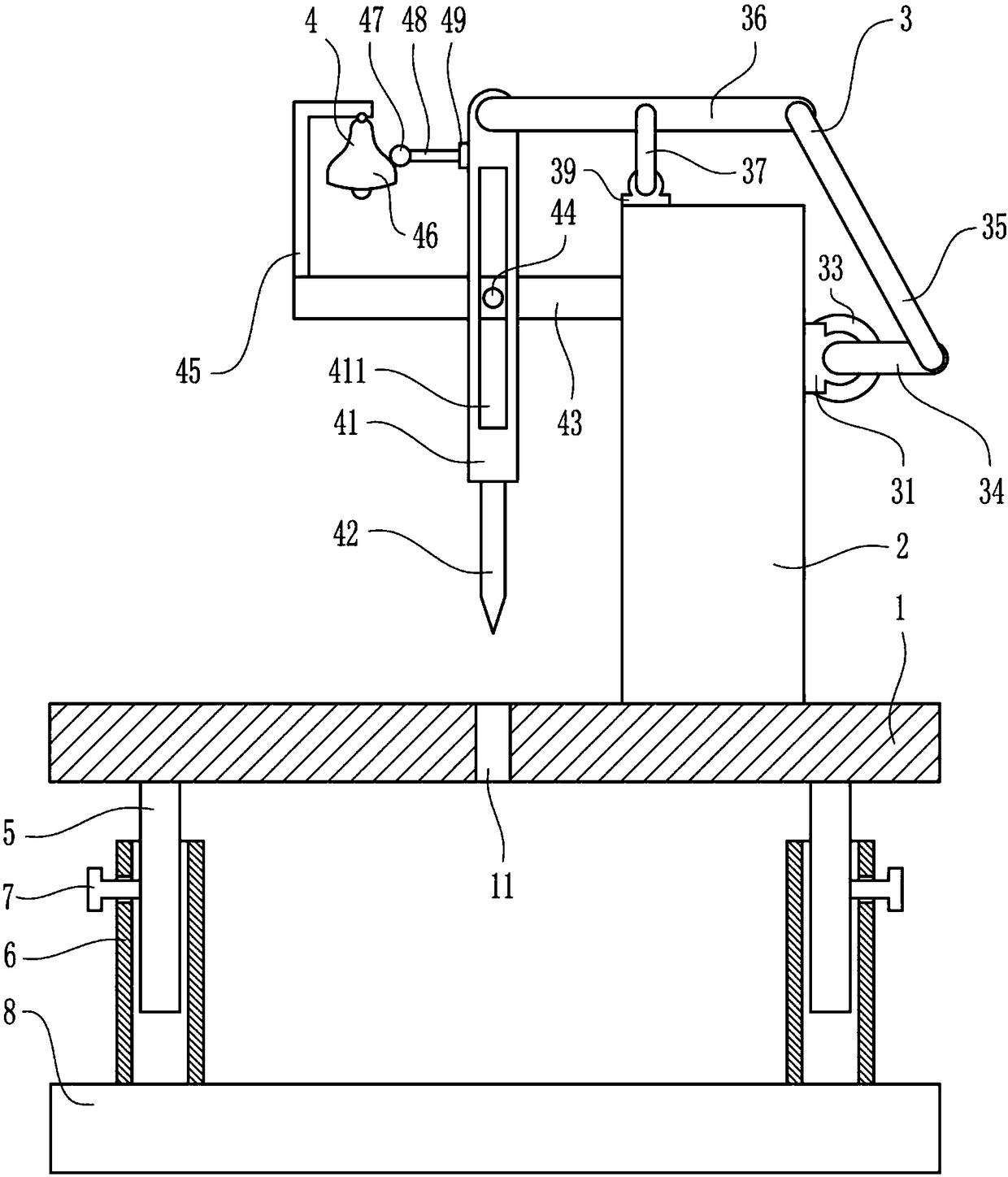 Cutting device for rubber