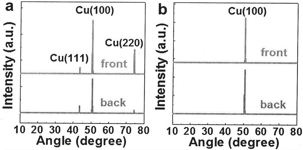Preparation method of large-size cu(100) single crystal copper foil