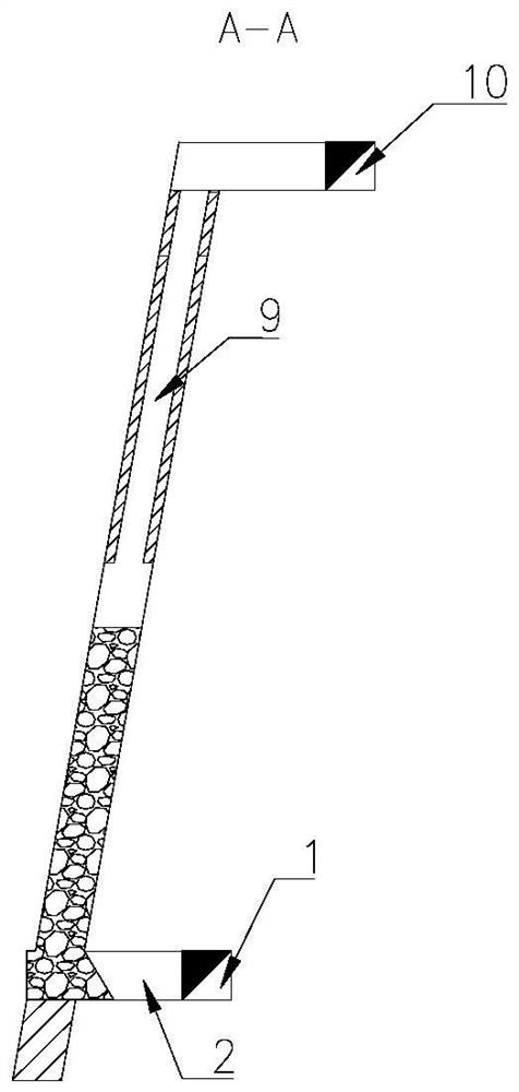 A method and structure for shallow hole ore retention and subsequent filling mining with combined mining of inner and outer courtyards