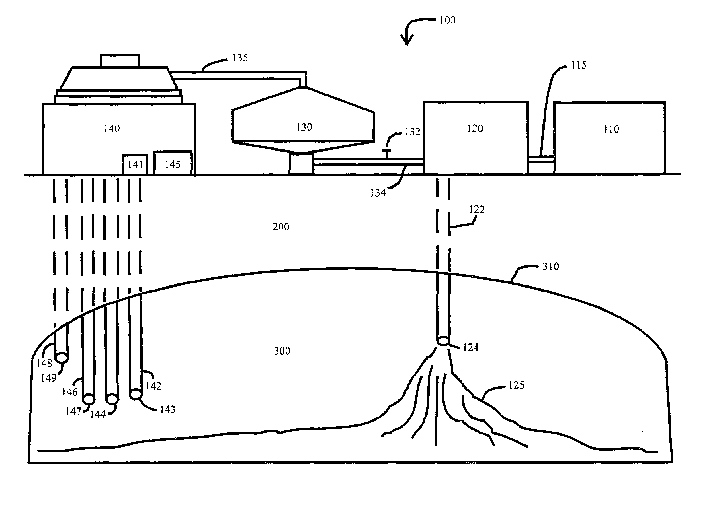 Subterranean waste disposal process and system