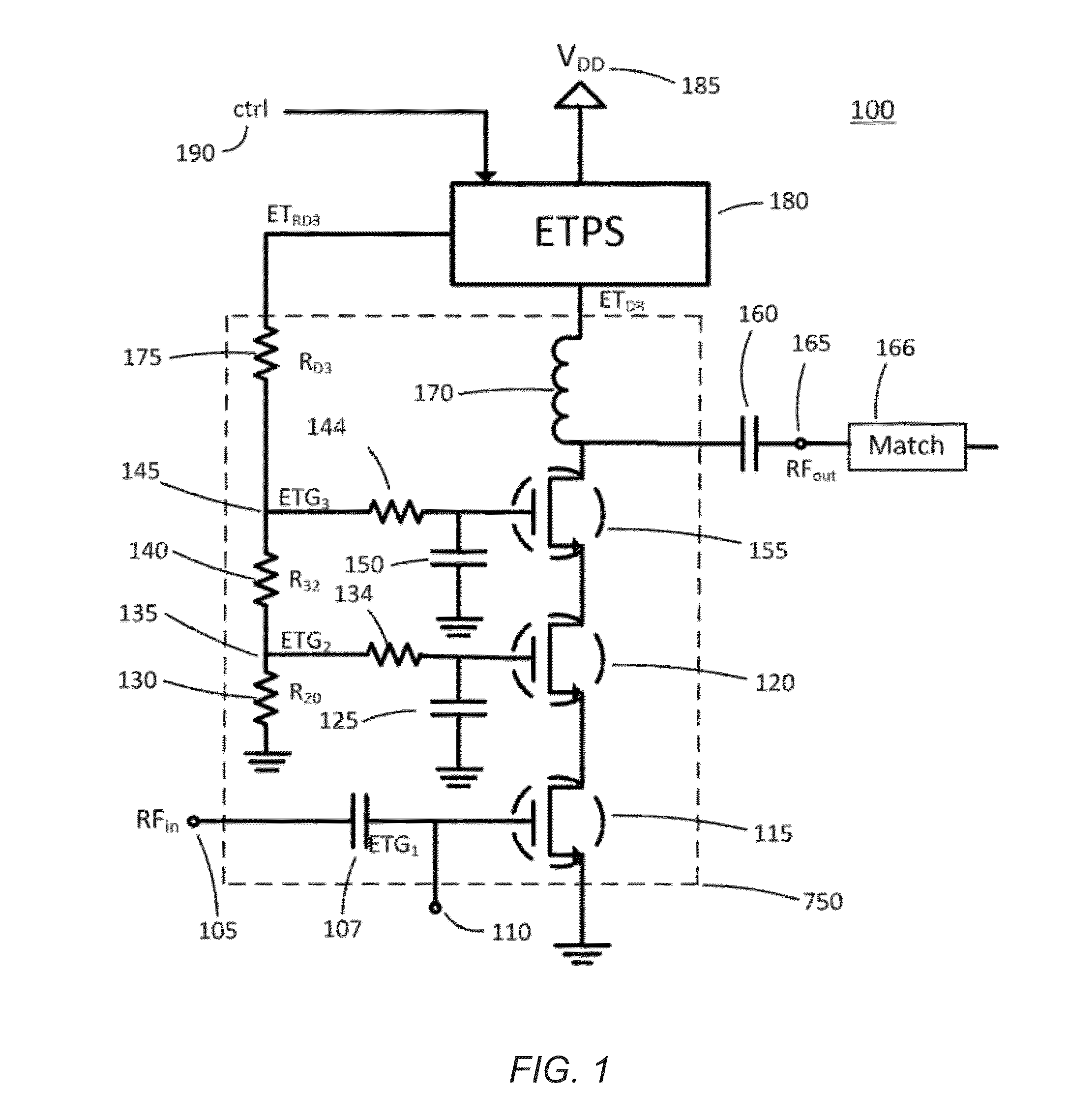 Bias Control for Stacked Transistor Configuration