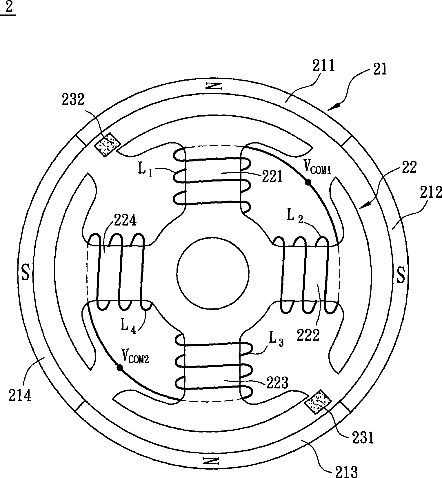 Motor and control circuit thereof