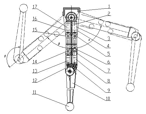 Driving leg mechanism for footed robot