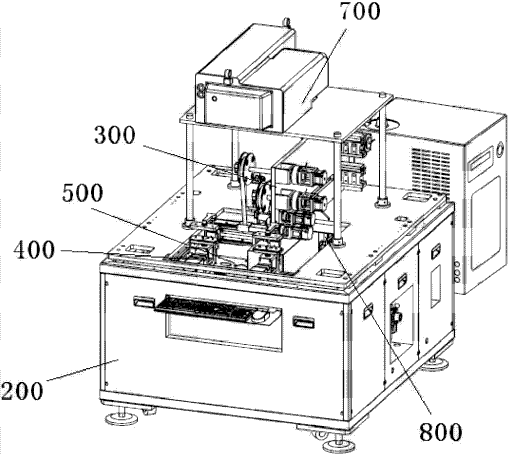 Laser cutting film sticking machine and utilization method thereof
