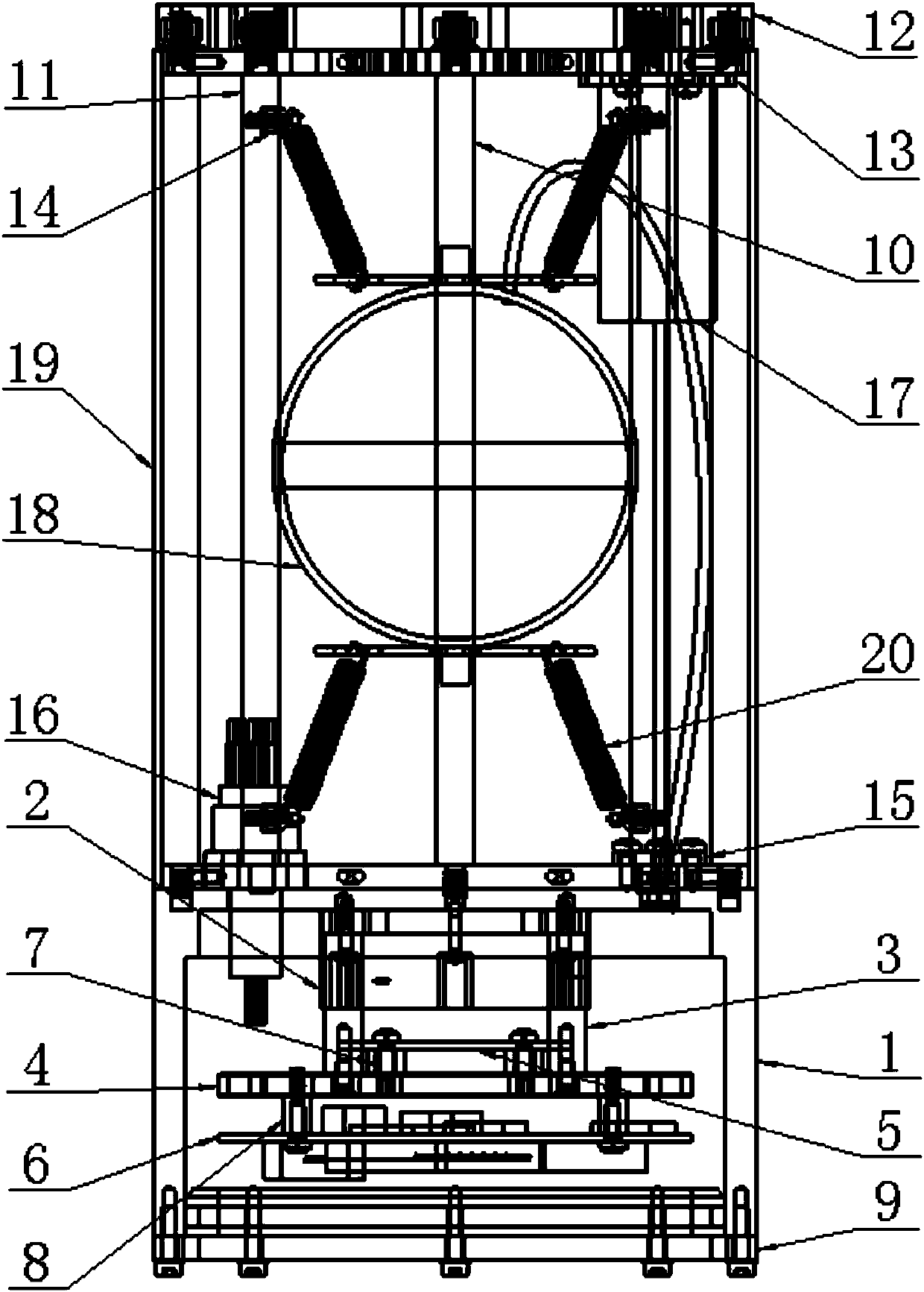 Installation structure for miniature single-element fiber vector hydrophone water sound detection system