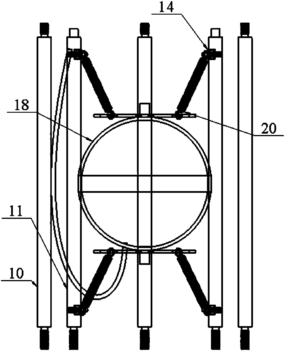 Installation structure for miniature single-element fiber vector hydrophone water sound detection system