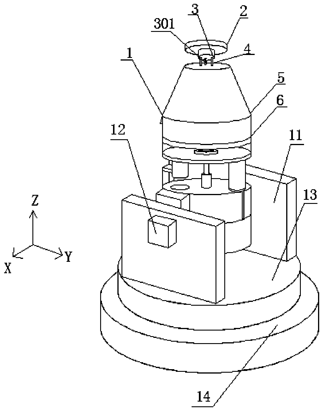 Rotating device for remote sensing scanning mirror