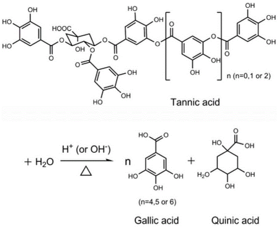 Method for microwave-ultrasonic-assistant hydrolysis extraction of Caesalpinia spiosa pod gallic acid