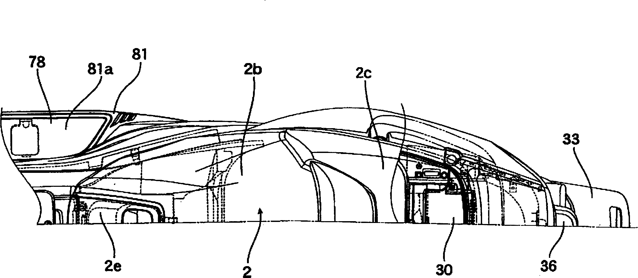 Outer mounting structure of light motorcycle