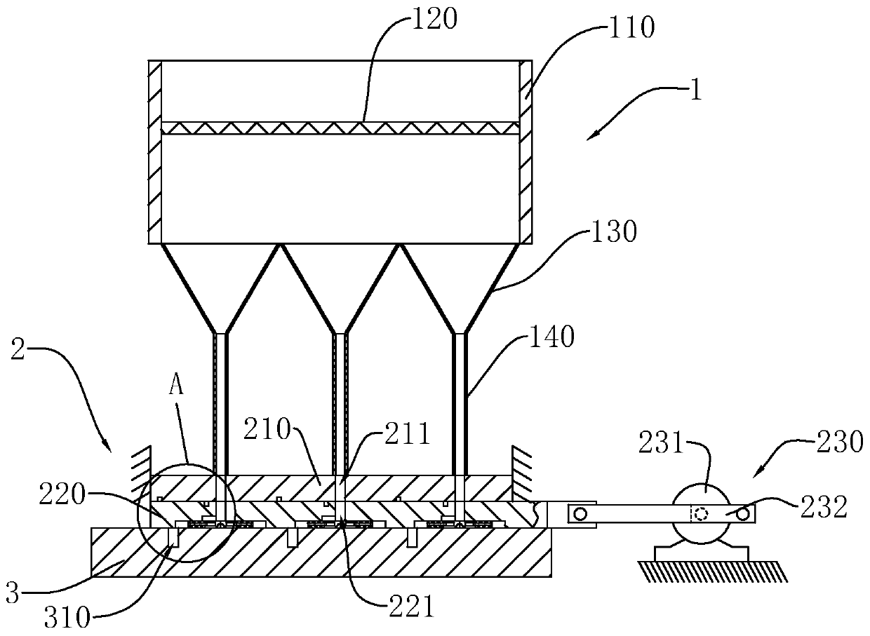 Semiconductor molding compound feeding device and working method thereof