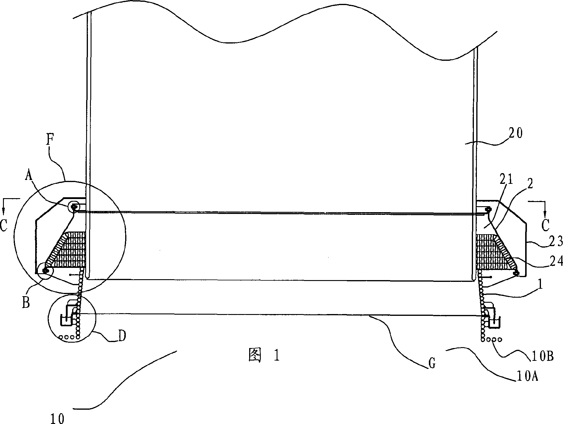 Inlet sealing and connecting device for exhaust-heating boiler