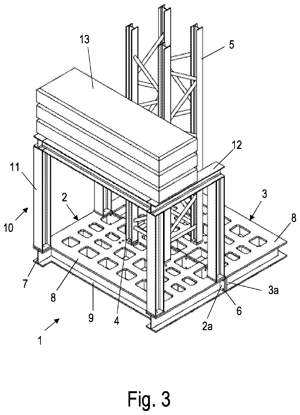 Mobile foundation for tower cranes and fast-erecting cranes