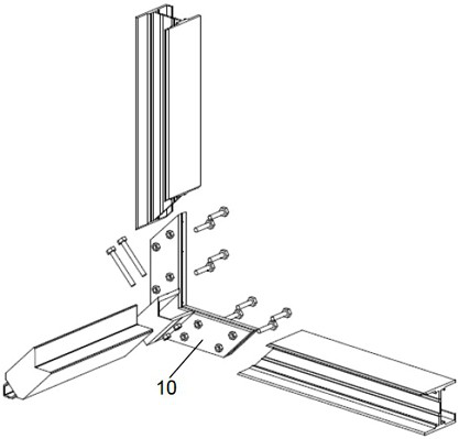Improved I-shaped aluminum connecting structure for aluminum alloy building
