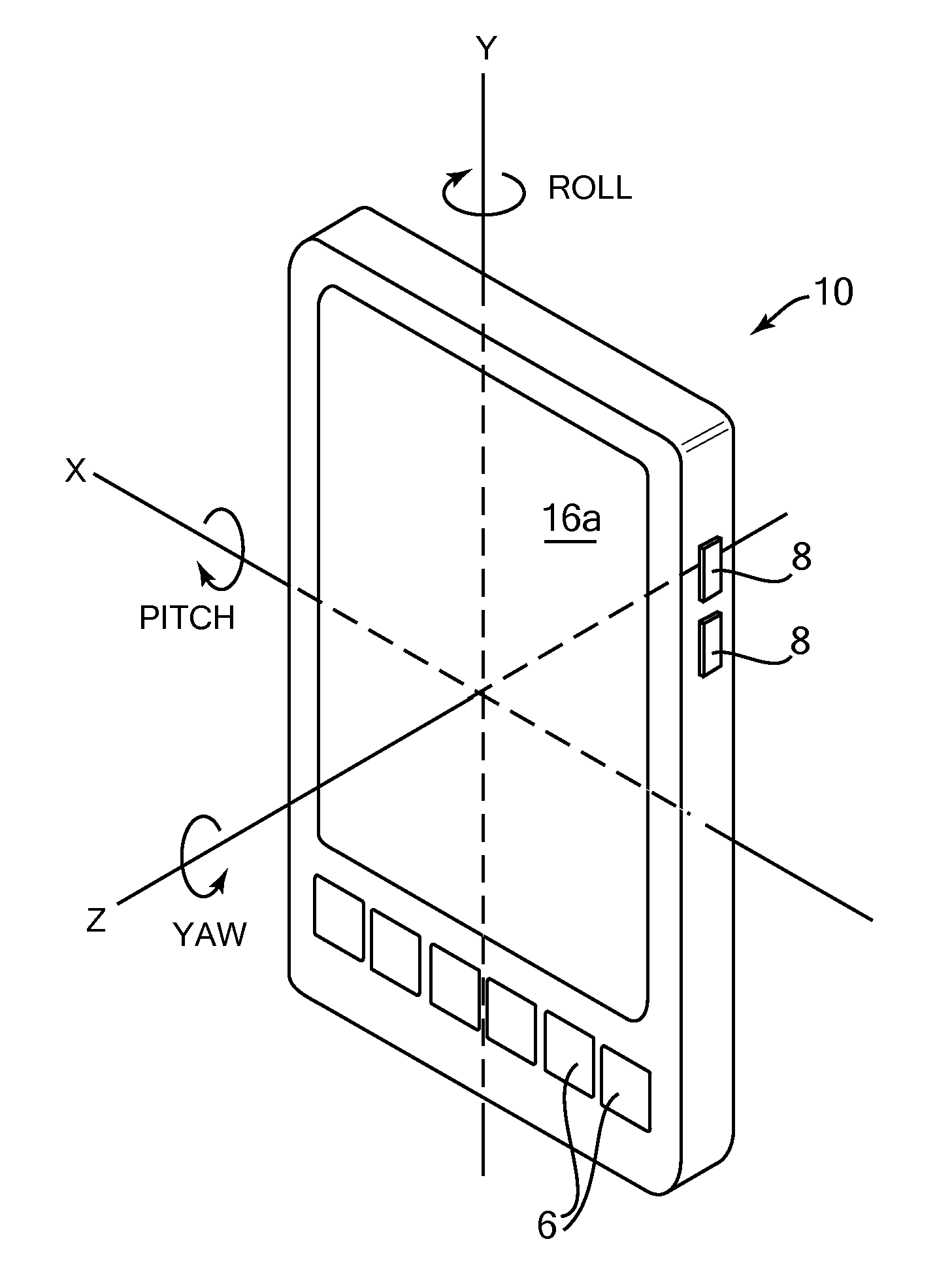 Mobile device user interface combining input from motion sensors and other controls